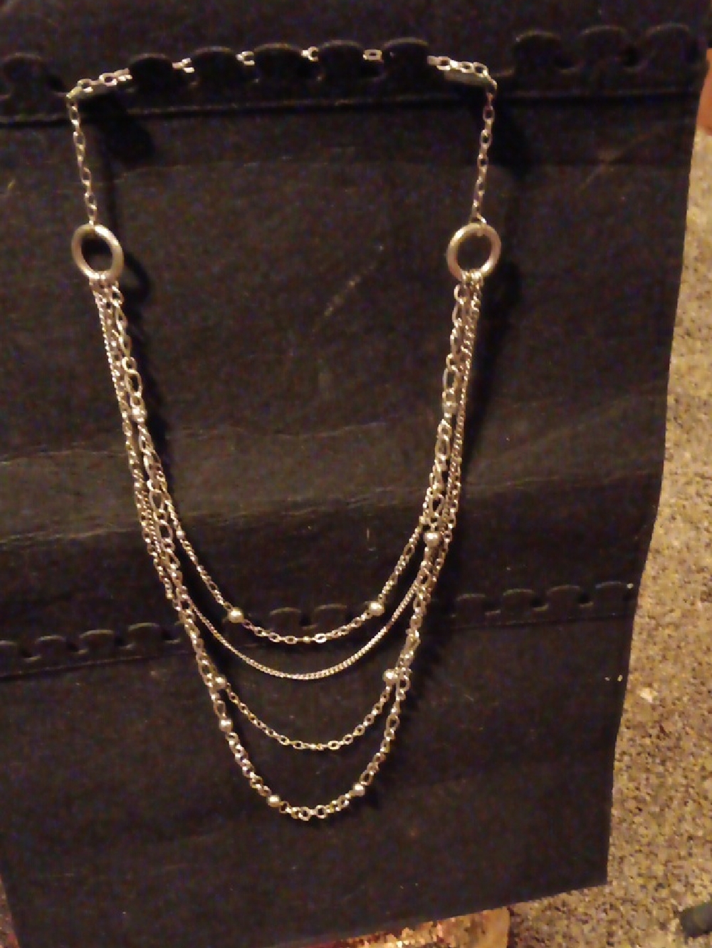 Silver Multi-Strand Layered Necklace - Women Jewelry